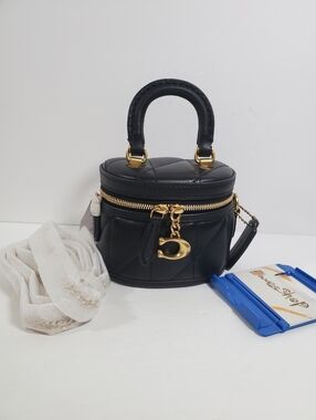 Coach Trail Crossbody Bag 12 With Pillow Quilting in Black NWT